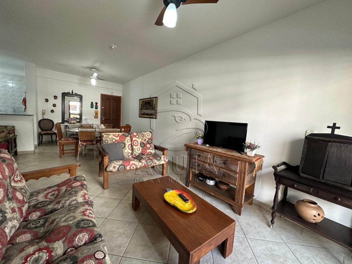 Apartamento à venda no Acaraú em Ubatuba com 3 suítes, varanda gourmet e duas vagas cobertas, próximo às praias do Litoral Norte.